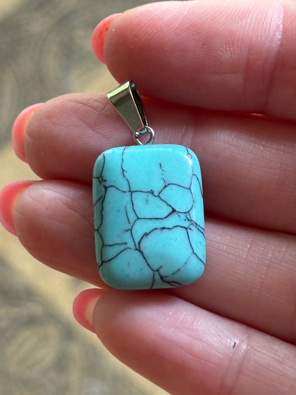 Faux Turquoise Pendant